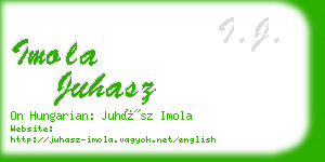 imola juhasz business card